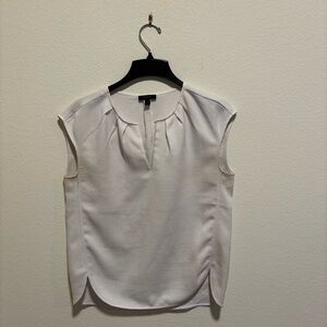 J. Crew Textured White V neck popover Blouse